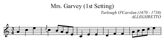 Mrs. Garvey (1st Setting) - staff notation
