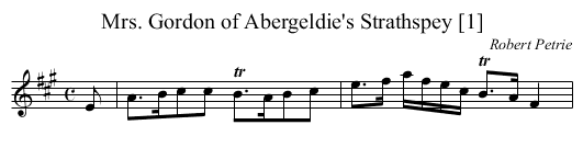 Mrs. Gordon of Abergeldie's Strathspey [1] - staff notation