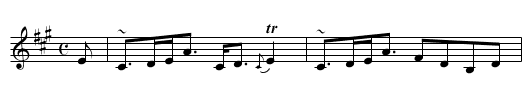Mrs. Gordon of Cairness' Strathspey - staff notation