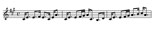 Mrs. Gordon of Park - staff notation