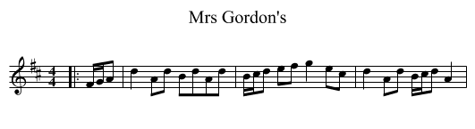 Mrs Gordon's - staff notation