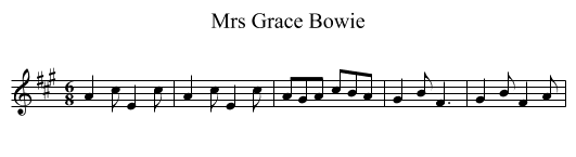 Mrs Grace Bowie - staff notation