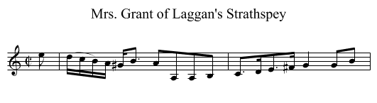 Mrs. Grant of Laggan's Strathspey - staff notation