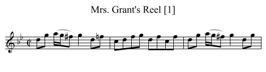 Mrs. Grant's Reel [1] - staff notation
