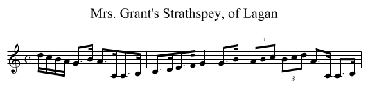 Mrs. Grant's Strathspey, of Lagan - staff notation