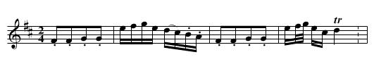 Mrs Hamilton of Pencaitland - staff notation