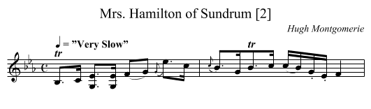 Mrs. Hamilton of Sundrum [2] - staff notation