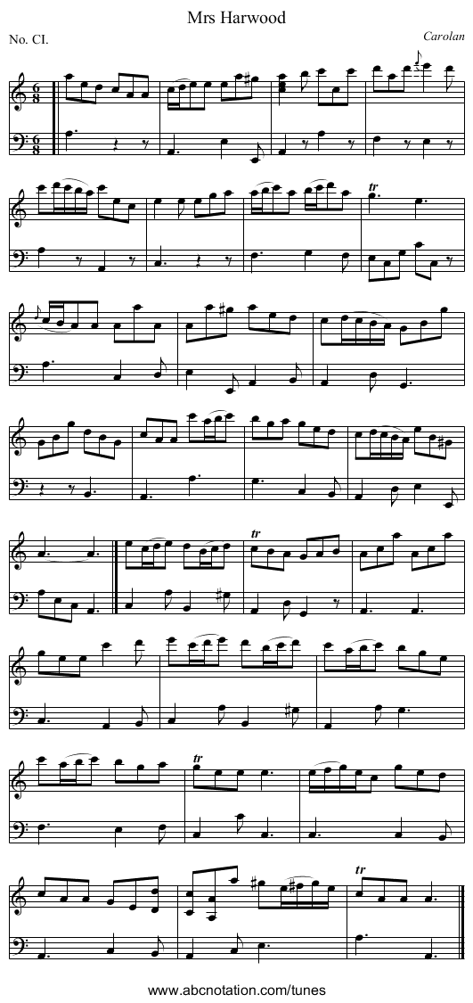 Mrs Harwood - staff notation