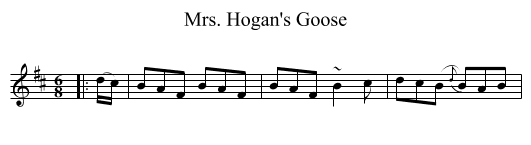 Mrs. Hogan's Goose - staff notation
