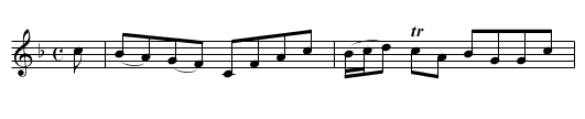 Mrs. Hughe’s Reel - staff notation
