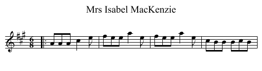 Mrs Isabel MacKenzie - staff notation
