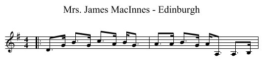 Mrs. James MacInnes - Edinburgh - staff notation
