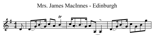 Mrs. James MacInnes - Edinburgh - staff notation