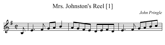 Mrs. Johnston's Reel [1] - staff notation