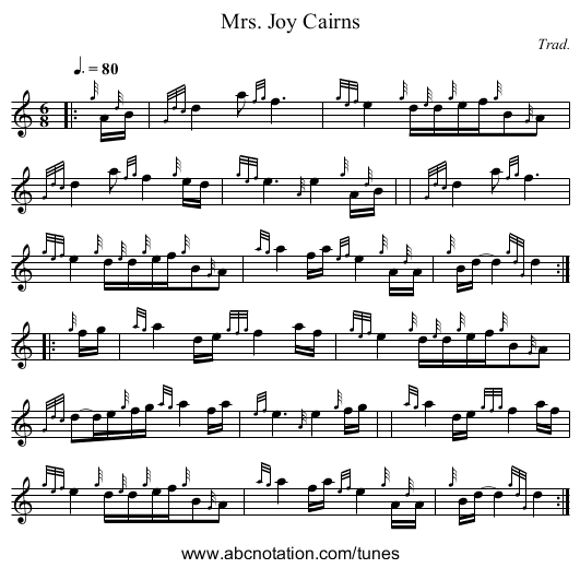 Mrs. Joy Cairns - staff notation