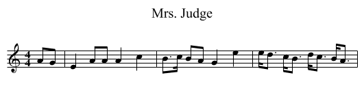 Mrs. Judge - staff notation