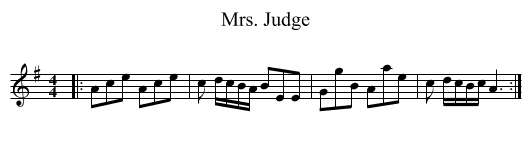 Mrs. Judge - staff notation