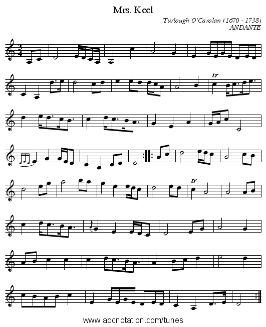 Mrs. Keel - staff notation