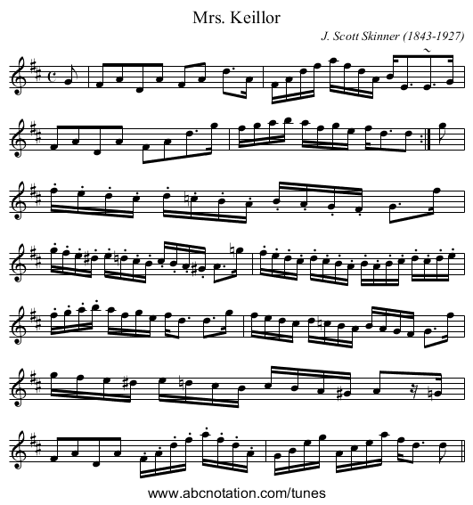 Mrs. Keillor - staff notation