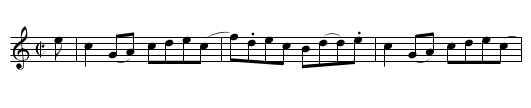 Mrs. Kennedy of Dunure’s Reel - staff notation