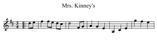 Mrs. Kinney's - staff notation