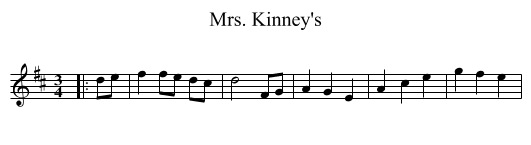 Mrs. Kinney's - staff notation