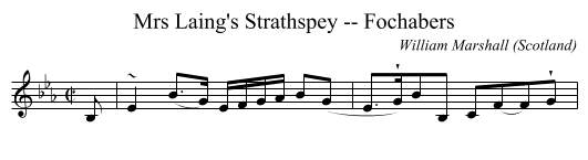 Mrs Laing's Strathspey -- Fochabers - staff notation