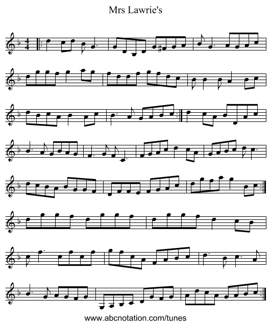 Mrs Lawrie's - staff notation