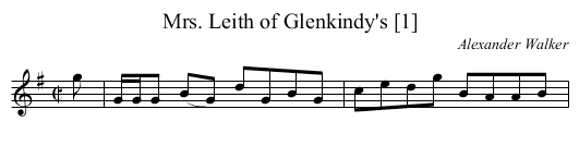 Mrs. Leith of Glenkindy's [1] - staff notation