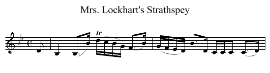 Mrs. Lockhart's Strathspey - staff notation
