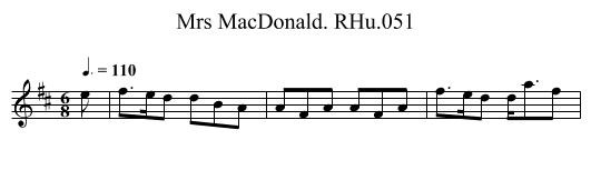 Mrs MacDonald. RHu.051 - staff notation