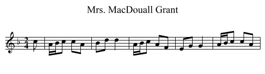 Mrs. MacDouall Grant - staff notation