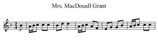 Mrs. MacDouall Grant - staff notation