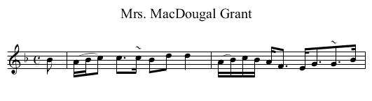Mrs. MacDougal Grant - staff notation