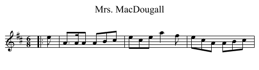 Mrs. MacDougall - staff notation