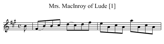 Mrs. MacInroy of Lude [1] - staff notation