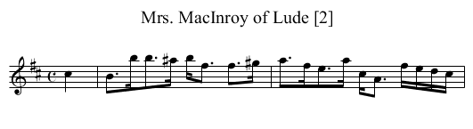 Mrs. MacInroy of Lude [2] - staff notation