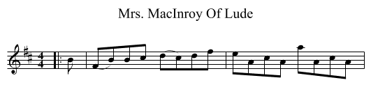 Mrs. MacInroy Of Lude - staff notation