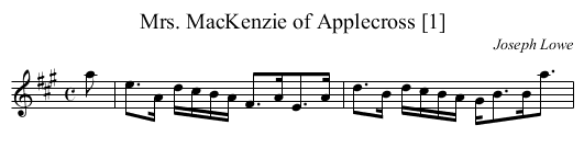 Mrs. MacKenzie of Applecross [1] - staff notation