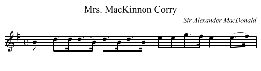Mrs. MacKinnon Corry - staff notation