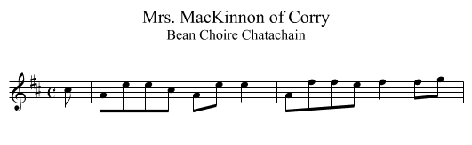 Mrs. MacKinnon of Corry - staff notation
