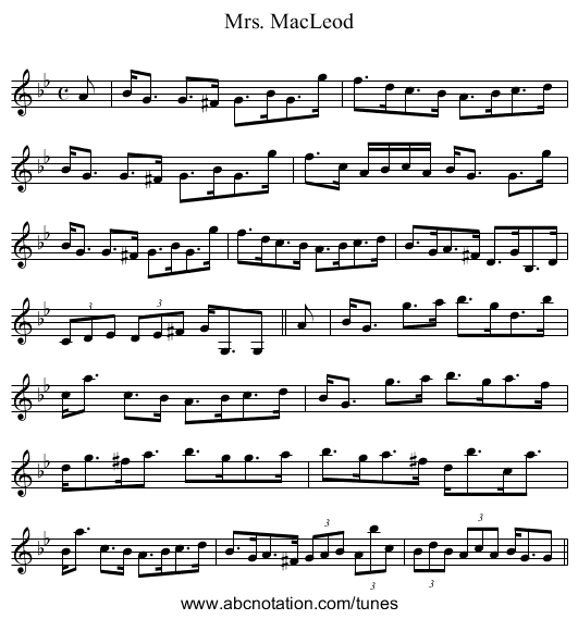 Mrs. MacLeod - staff notation