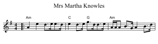 Mrs Martha Knowles - staff notation