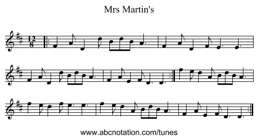 Mrs Martin's - staff notation