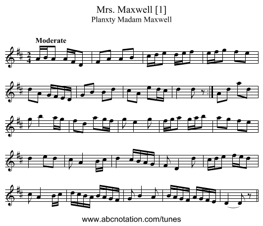 Mrs. Maxwell [1] - staff notation
