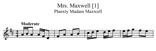 Mrs. Maxwell [1] - staff notation