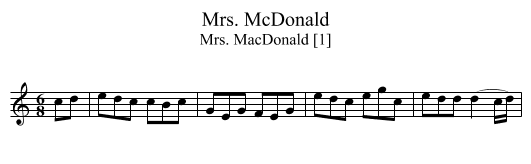 Mrs. McDonald - staff notation