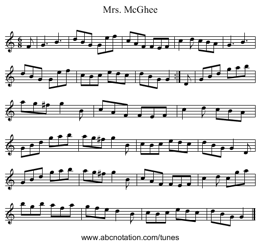 Mrs. McGhee - staff notation