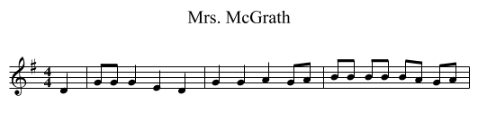 Mrs. McGrath - staff notation