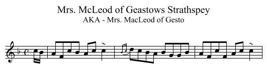 Mrs. McLeod of Geastows Strathspey - staff notation